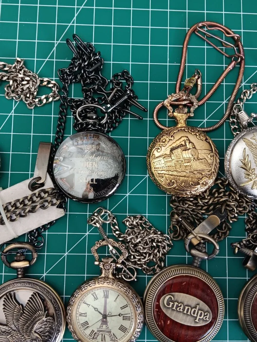 Bulk Lot of 20 Modern Quartz Pocket Watches - Folio & Unbranded (All Running)